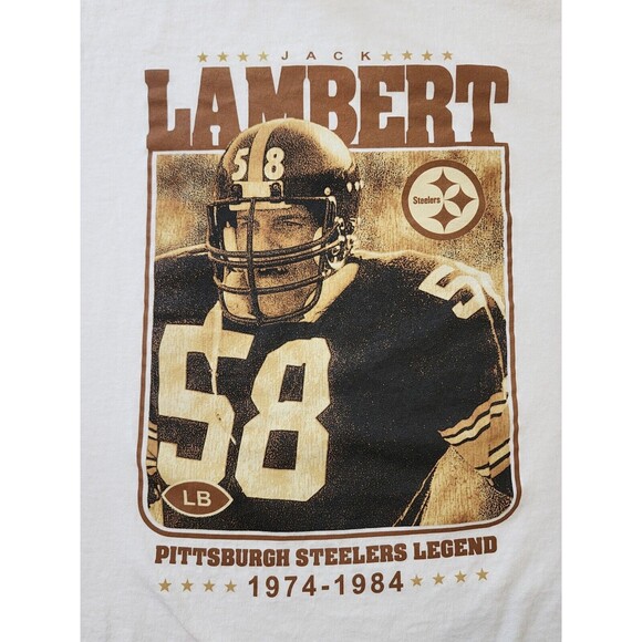 Vintage NFL Players Inc. Pittsburgh Steelers XL Jack Lambert Rare Graphic Print - Picture 1 of 10